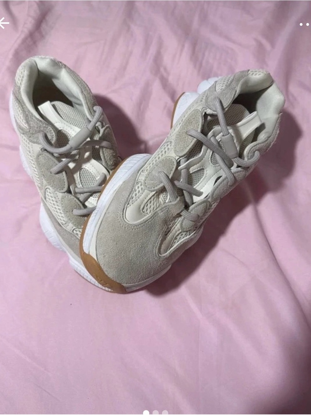 adidas Kids Neutral Suede & Mesh Sneakers - Light Beige